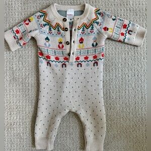 Hanna Andersson winter sweater onesie